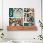 Happily Ever After Custom 5 Wedding Photo Collage Picture Ledge<br><div class="desc">Celebrate your love story with the Happily Ever After Custom Wedding Photo Collage Print. This stunning horizontal print features five of your favourite wedding photos, beautifully arranged with the text "Happily Ever After, " "Mr. and Mrs., " your custom last name, and the year established. Shown with elegant teal colour...</div>