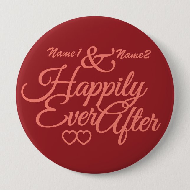 Happily Ever After custom button (Front)