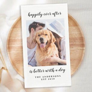 Happily Ever After Custom Photo Wedding Napkins