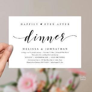 Happily Ever After Dinner, Modern Minimalist Invitation