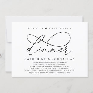 Happily Ever After Dinner, Modern Romantic Party Invitation