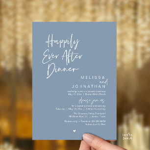Happily Ever After Dinner Modern Wedding Party Invitation