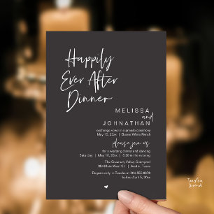 Happily Ever After Dinner Modern Wedding Party Invitation