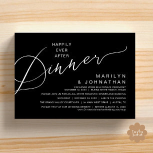 Happily Ever After Dinner, Modern Wedding Party Invitation