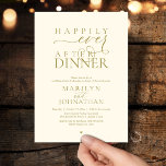 Happily Ever After Dinner Modern Wedding Reception Invitation<br><div class="desc">Celebrate your new journey with this elegantly designed 'Happily Ever After Dinner" invitation. This design is the perfect choice for couples who have exchanged vows in a private ceremony or elopement and are now ready to host a grand wedding dinner and dancing celebration with all their loved ones. The invitation...</div>