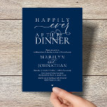 Happily Ever After Dinner Modern Wedding Reception Invitation<br><div class="desc">Celebrate your new journey with this elegantly designed 'Happily Ever After Dinner" invitation. This design is the perfect choice for couples who have exchanged vows in a private ceremony or elopement and are now ready to host a grand wedding dinner and dancing celebration with all their loved ones. The invitation...</div>