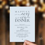 Happily Ever After Dinner Modern Wedding Reception Invitation<br><div class="desc">Celebrate your new journey with this elegantly designed 'Happily Ever After Dinner" invitation. This design is the perfect choice for couples who have exchanged vows in a private ceremony or elopement and are now ready to host a grand wedding dinner and dancing celebration with all their loved ones. The invitation...</div>