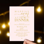 Happily Ever After Dinner Modern Wedding Reception Invitation<br><div class="desc">Celebrate your new journey with this elegantly designed 'Happily Ever After Dinner" invitation. This design is the perfect choice for couples who have exchanged vows in a private ceremony or elopement and are now ready to host a grand wedding dinner and dancing celebration with all their loved ones. The invitation...</div>