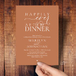 Happily Ever After Dinner Modern Wedding Reception Invitation<br><div class="desc">Celebrate your new journey with this elegantly designed 'Happily Ever After Dinner" invitation. This design is the perfect choice for couples who have exchanged vows in a private ceremony or elopement and are now ready to host a grand wedding dinner and dancing celebration with all their loved ones. The invitation...</div>