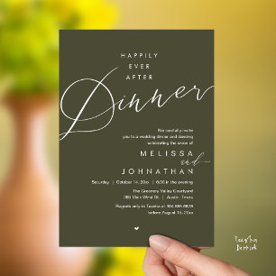 Happily Ever After Dinner Romantic Wedding Party Invitation