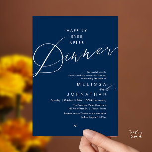 Happily Ever After Dinner Romantic Wedding Party Invitation