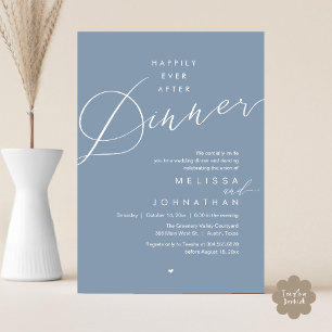 Happily Ever After Dinner Romantic Wedding Party Invitation