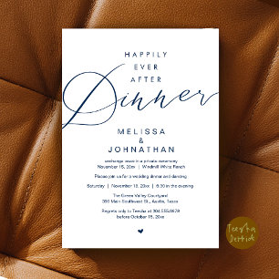 Happily Ever After Dinner Wedding Elopement Party Invitation