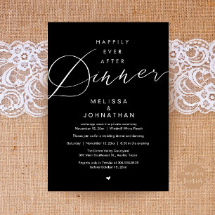 Happily Ever After Dinner Wedding Elopement Party Invitation