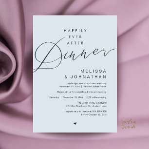 Happily Ever After Dinner Wedding Elopement Party Invitation