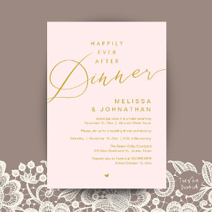 Happily Ever After Dinner Wedding Elopement Party Invitation