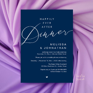 Happily Ever After Dinner Wedding Elopement Party Invitation
