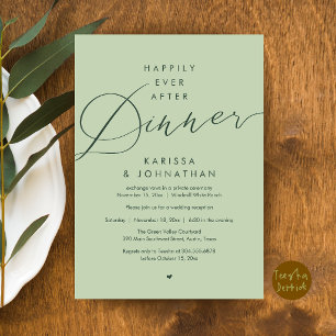 Happily Ever After Dinner Wedding Elopement Party Invitation