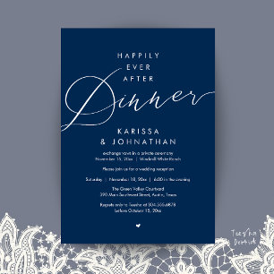 Happily Ever After Dinner Wedding Elopement Party Invitation