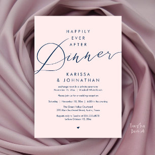 Happily Ever After Dinner Wedding Elopement Party Invitation
