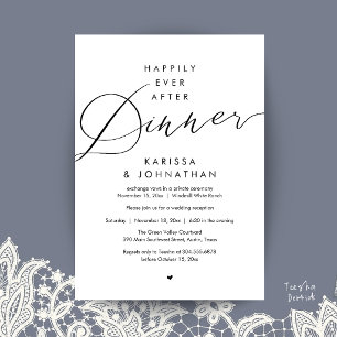 Happily Ever After Dinner Wedding Elopement Party Invitation