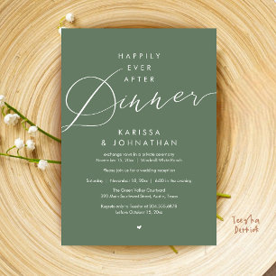 Happily Ever After Dinner Wedding Elopement Party Invitation
