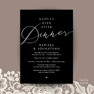 Happily Ever After Dinner Wedding Elopement Party Invitation