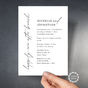 Happily Ever After Dinner, Wedding Elopement Party Invitation