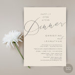 Happily Ever After Dinner Wedding Elopement Script Invitation<br><div class="desc">Mark the beginning of your forever with elegance using our contemporary-themed wedding elopement celebration invitation card, "Happily Ever After Dinner". Perfect for couples extending their joyous occasion, this invitation exudes sophistication with a hint of playfulness, setting the stage for a memorable event. Adorned with a timeless romantic script design theme,...</div>