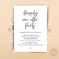 Happily Ever After Dinner Wedding Party Cash Bar