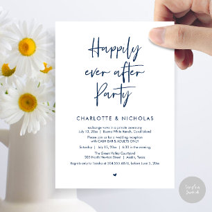 Happily Ever After Dinner Wedding Party Cash Bar Invitation