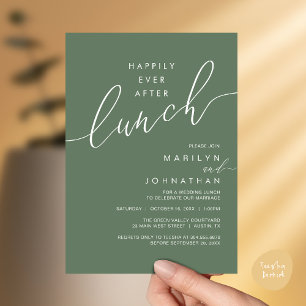 Happily Ever After Dinner Wedding Reception Dinner Invitation