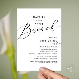 Happily Ever After Dinner Wedding Reception Dinner Invitation