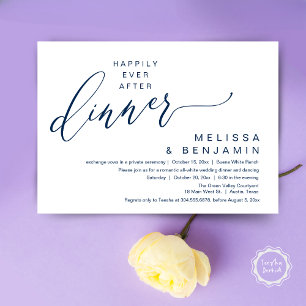 Happily Ever After Dinner Wedding Romantic Party Invitation