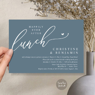 Happily Ever After Elopement Lunch Celebration Invitation