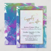 Happily Ever After Gold Colourful Artsy Reception