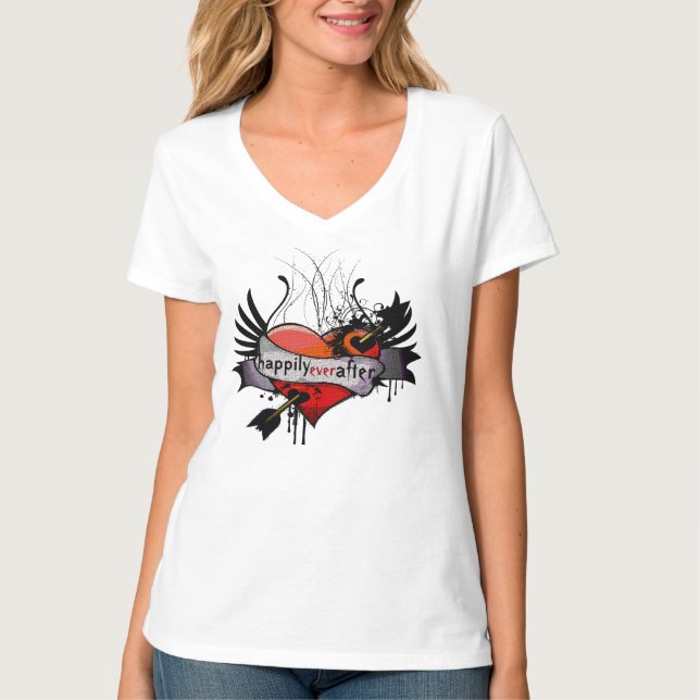 Happily Ever After  Gothic Grunge T-Shirt (Front)