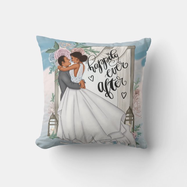 Happily Ever After I Do Wedding Keepsake Pillow (Front)
