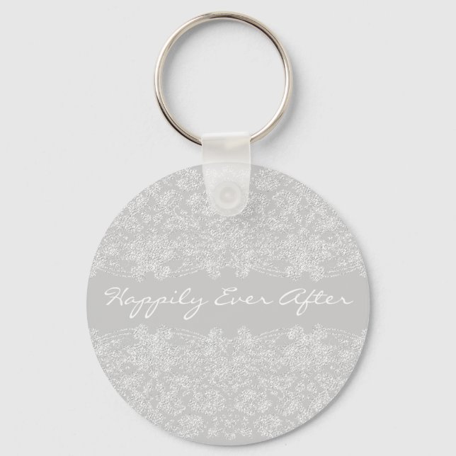 Happily Ever After KeyChain-Personalizable Text Key Ring (Front)