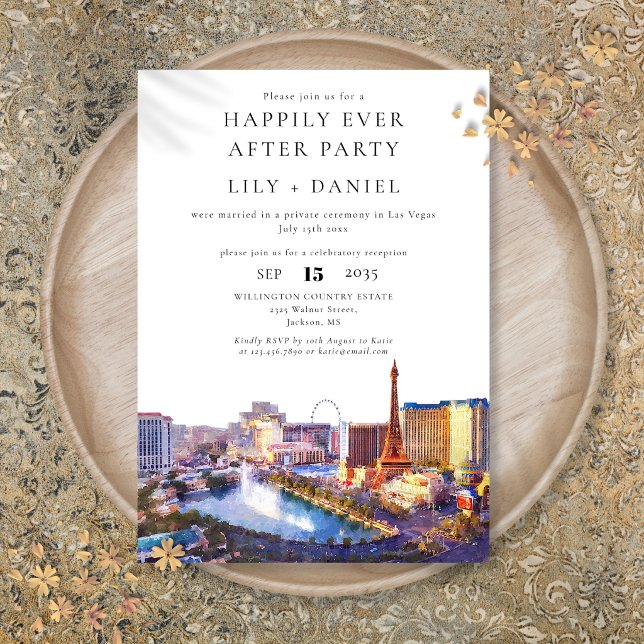 Happily Ever After Las Vegas Wedding Invitation (Happily Ever After Las Vegas Wedding Invitation)