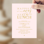 Happily Ever After Lunch Modern Wedding Elopement Invitation<br><div class="desc">Celebrate your new journey with this elegantly designed 'Happily Ever After Lunch" invitation. This design is the perfect choice for couples who have exchanged vows in a private ceremony or elopement and are now ready to host a grand wedding luncheon party celebration with all their loved ones. The invitation features...</div>