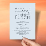 Happily Ever After Lunch Modern Wedding Elopement Invitation<br><div class="desc">Celebrate your new journey with this elegantly designed 'Happily Ever After Lunch" invitation. This design is the perfect choice for couples who have exchanged vows in a private ceremony or elopement and are now ready to host a grand wedding luncheon party celebration with all their loved ones. The invitation features...</div>