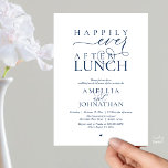 Happily Ever After Lunch Modern Wedding Elopement Invitation<br><div class="desc">Celebrate your new journey with this elegantly designed 'Happily Ever After Lunch" invitation. This design is the perfect choice for couples who have exchanged vows in a private ceremony or elopement and are now ready to host a grand wedding luncheon party celebration with all their loved ones. The invitation features...</div>