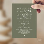 Happily Ever After Lunch Modern Wedding Elopement Invitation<br><div class="desc">Celebrate your new journey with this elegantly designed 'Happily Ever After Lunch" invitation. This design is the perfect choice for couples who have exchanged vows in a private ceremony or elopement and are now ready to host a grand wedding luncheon party celebration with all their loved ones. The invitation features...</div>