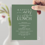 Happily Ever After Lunch Modern Wedding Elopement Invitation<br><div class="desc">Celebrate your new journey with this elegantly designed 'Happily Ever After Lunch" invitation. This design is the perfect choice for couples who have exchanged vows in a private ceremony or elopement and are now ready to host a grand wedding luncheon party celebration with all their loved ones. The invitation features...</div>