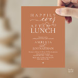 Happily Ever After Lunch Modern Wedding Elopement Invitation<br><div class="desc">Celebrate your new journey with this elegantly designed 'Happily Ever After Lunch" invitation. This design is the perfect choice for couples who have exchanged vows in a private ceremony or elopement and are now ready to host a grand wedding luncheon party celebration with all their loved ones. The invitation features...</div>