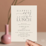 Happily Ever After Lunch Modern Wedding Elopement Invitation<br><div class="desc">Celebrate your new journey with this elegantly designed 'Happily Ever After Lunch" invitation. This design is the perfect choice for couples who have exchanged vows in a private ceremony or elopement and are now ready to host a grand wedding luncheon party celebration with all their loved ones. The invitation features...</div>