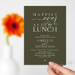 Happily Ever After Lunch Modern Wedding Elopement Invitation<br><div class="desc">Celebrate your new journey with this elegantly designed 'Happily Ever After Lunch" invitation. This design is the perfect choice for couples who have exchanged vows in a private ceremony or elopement and are now ready to host a grand wedding luncheon party celebration with all their loved ones. The invitation features...</div>