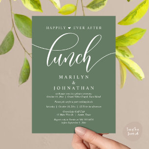 Happily Ever After Lunch, Post Wedding Invitation