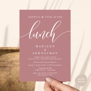 Happily Ever After Lunch, Post Wedding Invitation